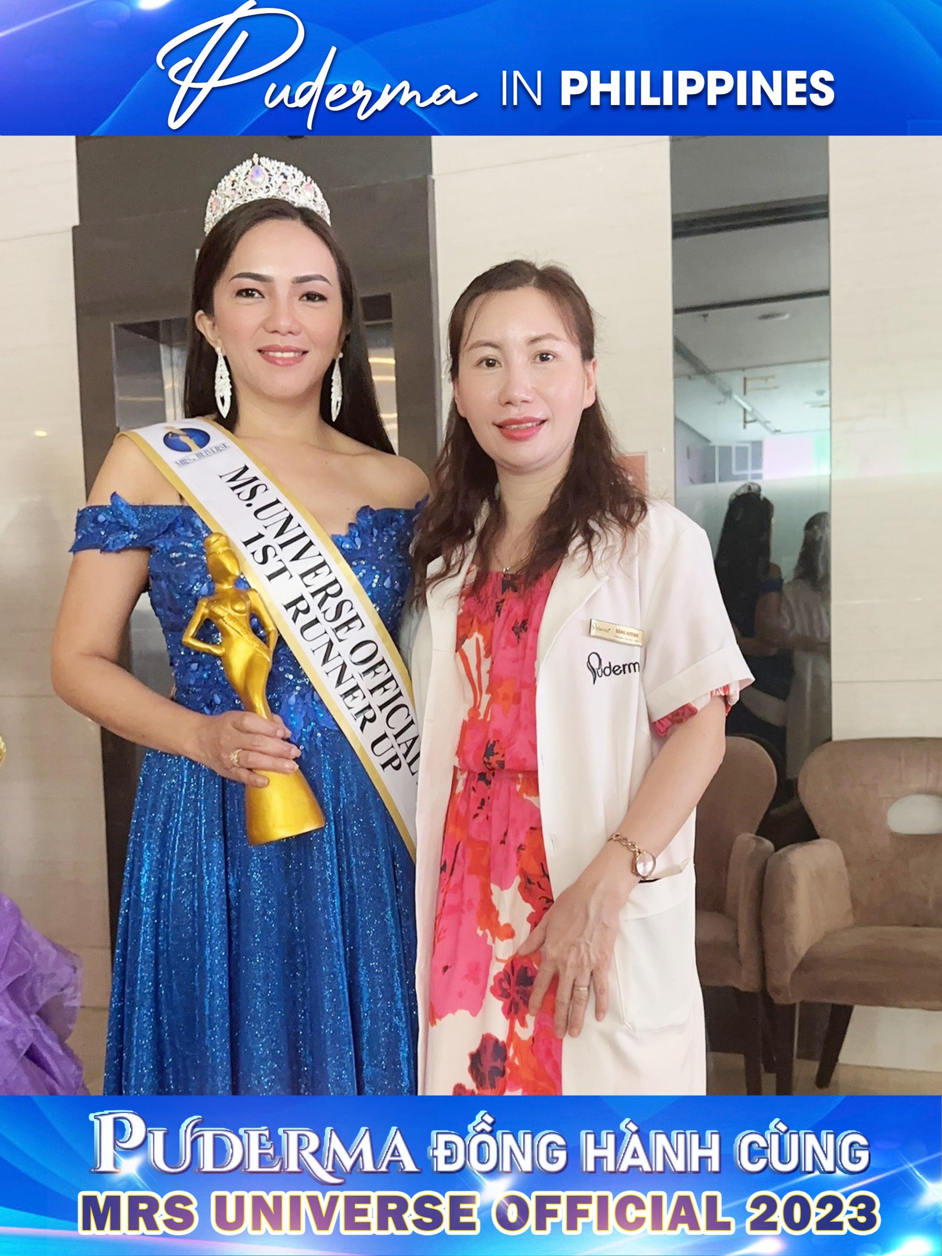 Puderma đồng hành cùng đêm chung kết hoa hậu Mrs Universe Official Philippines 2023
